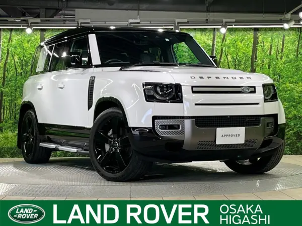 Land Rover Defender 110 X Dynamic HSE 3.0L D300 Diesel Turbo 4WD Certified Used Car Sunroof Air Suspension Front Seat Heaters & Ventilation Meridian Adaptive Cruise Blind Spot Surround Camera LED Headlights Genuine 22-inch Alloy Wheels Spare Wheel Cover (Fuji White (Solid)) — thumbnail 1