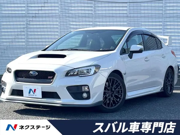 Subaru WRX STI 2.0 4WD C-Type 6MT STI Style Package Large Rear Spoiler Cusco Tower Bar Navigation Backup Camera ETC Drive Recorder Genuine 18-inch Aluminum Wheels LED Headlights Leather-Wrapped Steering (Crystal White Pearl)