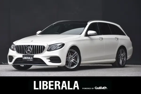 Mercedes-Benz E-Class Wagon E220d Avantgarde AMG Line Diesel Turbo Leather Package Radar SF ACC Panorama SR Panamericana Genuine Navi Full-Seg 360-Degree Camera Black Leather Seat Heater HUD Burmester Sound Power Tailgate Ambient Lighting Corner Sensors LED Headlights ETC (Diamond White) — thumbnail 1