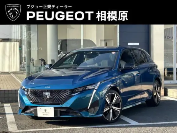 Peugeot 308 GT Hybrid MHEV Model with New Car Warranty, Genuine Navigation, Front/Rear Dashcam, 360° Vision Camera, Matrix LED Headlights, Front Seat & Steering Wheel Heaters, Alcantara & Leather Seats, 18AW (Blue Pearl) — thumbnail 1