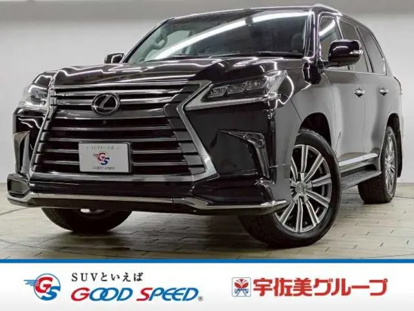 Lexus LX570 4WD Modellista/McRae/Sunroof/Full Surround/Rear Entry/Cool Box/Head-up Display/Roof Rails/Head-up Display/Blind Spot/Electric Rear Gate (Starlight Black Glass Flake)