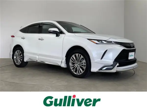 Toyota Harrier 2.5 Hybrid Z Leather Package Modellista Aero Panoramic Roof Factory Navi Panoramic View BSM HUD ETC2.0 JBL Safety Sense Radar Cruise Digital Inner Mirror Seat Heater Ventilation (Platinum White Pearl Mica)