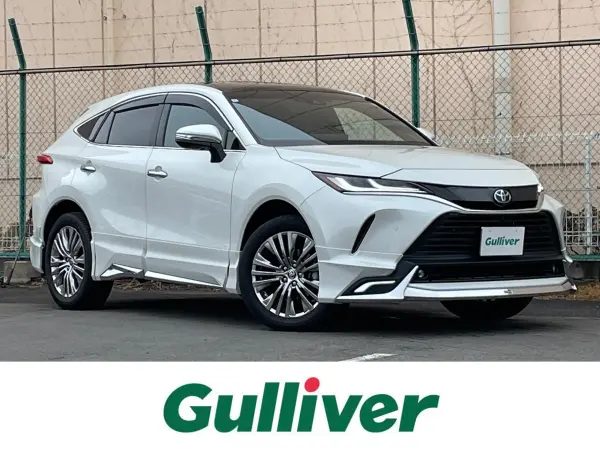 Toyota Harrier 2.5 Hybrid Z Leather Package Modellista Aero Panoramic Roof Navigation Camera JBL Sound Heated Seats Cruise Control Power Tailgate HUD BSM Dashcam ETC One Owner Non-Smoker (Platinum White Pearl Mica)