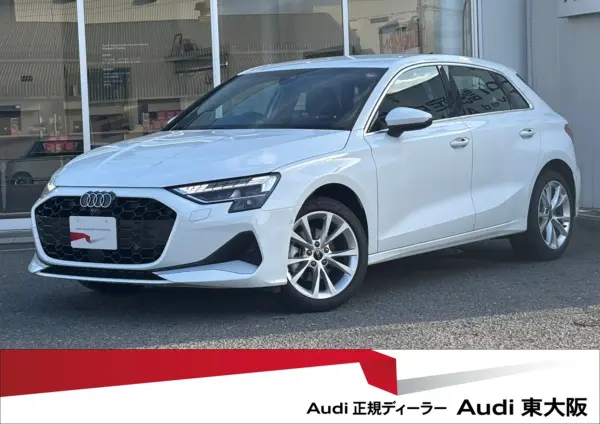 Audi A3 Sportback 30 TFSI Advanced (Latest Model) with 360 Camera, Convenience & Assistance Package, MMI Navigation, Side Assist, ACC, LED Headlights, Dynamic Turn Indicators, Smartphone Interface, Demo Car Upgrade, Seat Heaters, Certified Used Car (Glacier White Metallic) — thumbnail 1