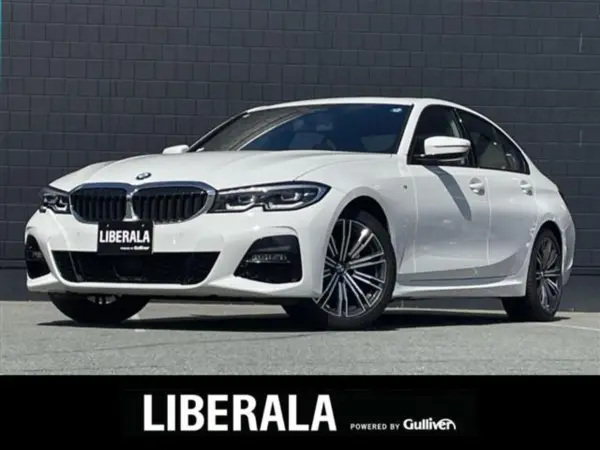 BMW 3 Series 320i M Sport SR Highline Brown Leather HUD Comfort Package Sunroof Highline Package Head-Up Display Cognac Leather Genuine Navi Backup Camera ACC Assist Professional Power Trunk Ambient Light LED (Alpine White) — thumbnail 1