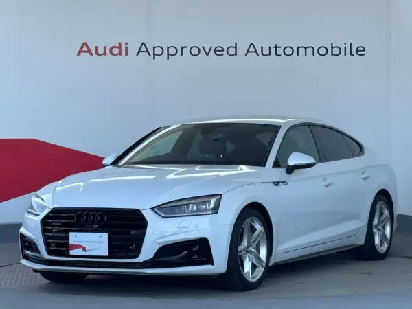 Audi A5 Sportback 45 TFSI Quattro Sport S Line Package 4WD S line Package Assistance Package Side Assist Matrix LED Headlights Flat Bottom Steering Wheel Surround View Camera Seat Heater Privacy Glass (Glacier White Metallic) — thumbnail 1