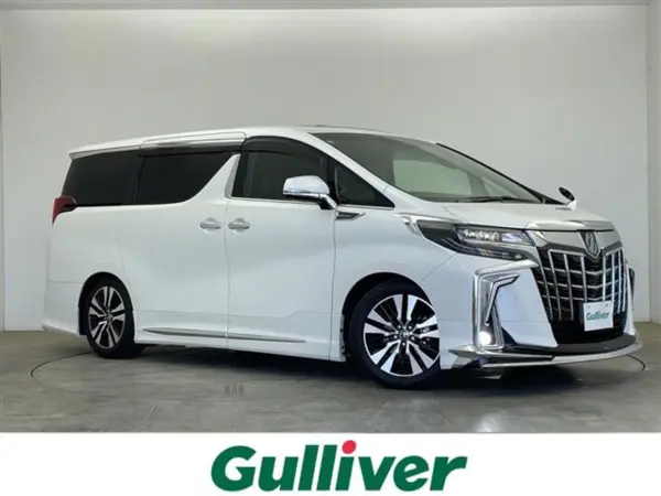 Toyota Alphard Hybrid 2.5 SR C Package E-Four 4WD Non-Smoking Car Modellista Twin Moon Roof Flip-Down Monitor Genuine 9-inch Navigation Back Camera Both Side Power Slide Doors LED AFS Air Seat Seat Heater Genuine 18AW ETC2.0 Drive Recorder (White Pearl Crystal Shine)