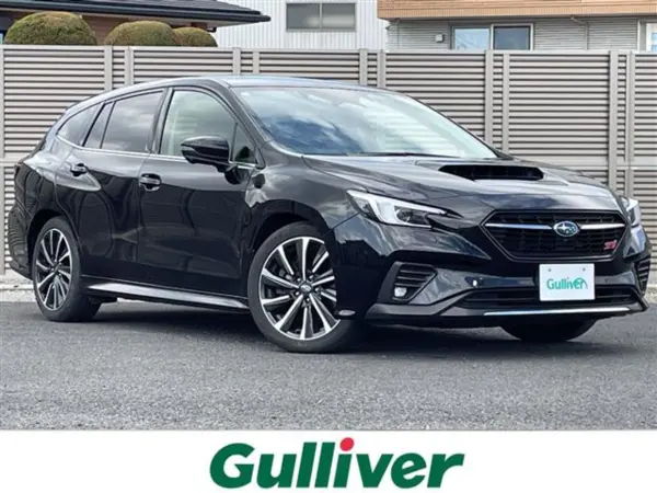 Subaru Levorg 1.8 STI Sport EX 4WD Harman Kardon Genuine 11.6-inch Navi Apple CarPlay Android Auto Full-Seg Back Camera ETC EyeSight Safety Plus Driver Monitoring System Rear Side Alert Active Lane Change Assist (Black Metallic) — thumbnail 1