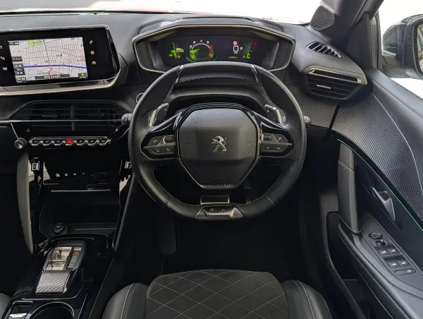 Peugeot 208 GT Late Model / Toggle Type Shift Lever / Panoramic Glass Roof / Genuine Navigation / Backup Camera / Seat Heaters / Corner Sensors / ACC Adaptive Cruise Control / Blind Spot Monitor / ETC / Non-Smoking Vehicle (White) — photo 8