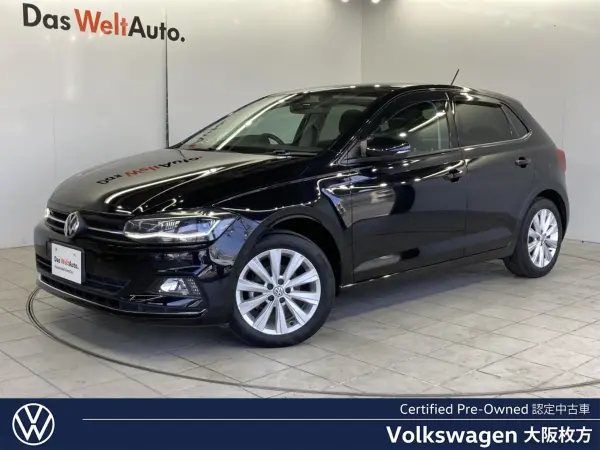 Volkswagen Polo TSI Highline Certified Used Car LED Headlights Genuine Navigation Backup Camera Smart Key ACC 2-Zone Air Conditioning Corner Sensors Rear Blind Spot Detection ETC 16-inch Alloy Wheels App-Connect (Deep Black Pearl Effect)