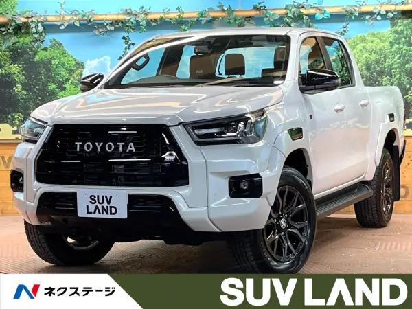 Toyota Hilux 2.4 Z GR Sport Diesel Turbo 4WD Non-Smoking Car Genuine 8-inch Display Navigation Kit Surround View Camera Radar Cruise Lane Departure Warning Diff Lock Downhill Assist Half Leather Seat ETC LED Headlights Auto Lights Genuine 18-inch Alloy Wheels (Platinum White Pearl Mica) — thumbnail 1