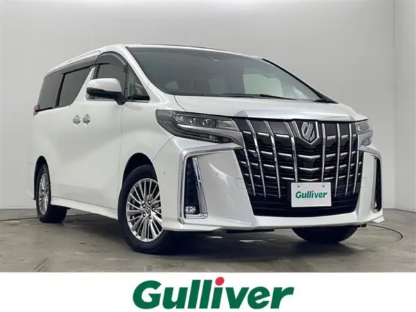 Toyota Alphard Hybrid 2.5 SR C Package E-Four 4WD Sunroof Genuine 10.5-inch Navi Rear Seat Monitor (White Pearl)