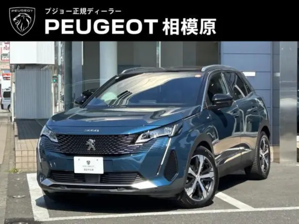 Peugeot 3008 GT BlueHDi Diesel Turbo Certified Used Car with 1-Year Warranty Panoramic Sunroof 360° Drive Recorder + Rear Camera Apple CarPlay/Android Auto Front & Back Sonar Wide Back Camera Advanced Grip Control 18AW (Celebes Blue) — thumbnail 1