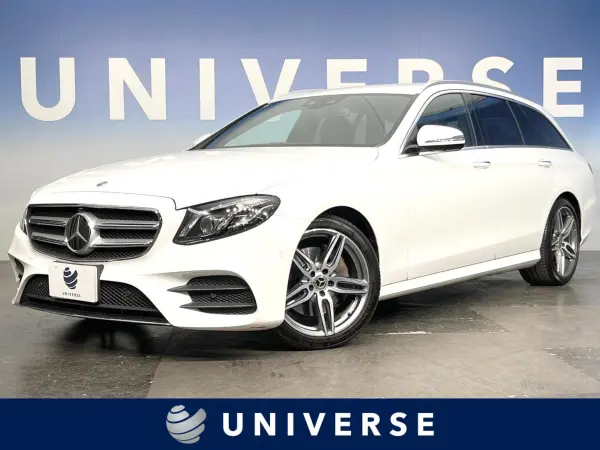 Mercedes-Benz E-Class Wagon E200 Avantgarde AMG Line Exclusive/Radar Safety Package Burmester Genuine Navigation TV 360-Degree Camera Power Back Door Genuine 19-inch AW Leather Seats Power Seats Seat Heater Air Balance Package (Polar White (S)) — thumbnail 1