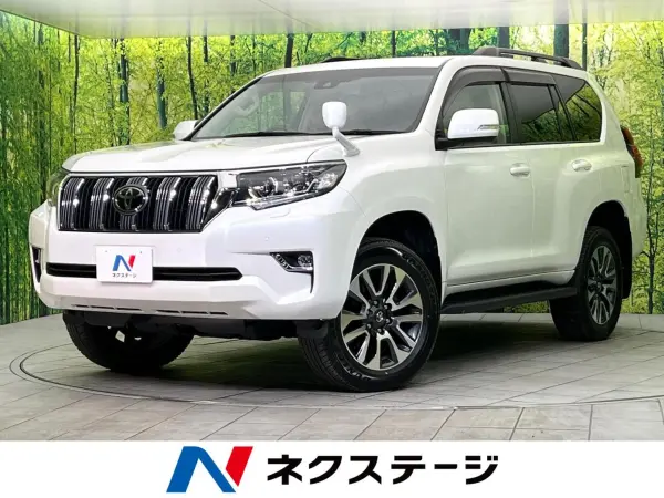 Toyota Land Cruiser Prado 2.7 TX L Package 4WD Non-Smoking Car Late Model Collision Mitigation Sunroof Genuine 9-inch Navigation Backup Camera Beige Leather Seats Roof Rails — thumbnail 1