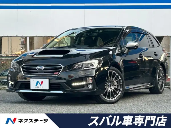 Subaru Levorg 2.0 STI Sport EyeSight 4WD Advanced Safety Package Side Camera Rear Vehicle Genuine SD Navigation Back Camera ETC Drive Recorder Non-Smoking Vehicle Red Black Leather Seat Bilstein Damper Memory Seat Seat Heater (Crystal Black Silica)