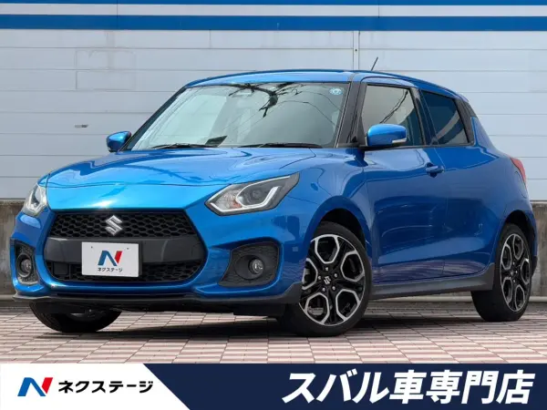 Suzuki Swift Sport 1.4 Safety Package 6MT Ganador Muffler Safety Package Genuine Navigation Backup Camera Non-Smoking Vehicle Seat Heater Smart Key LED Head Built-in ETC Genuine 17-inch Alloy Auto Air Conditioning (Speedy Blue Metallic)