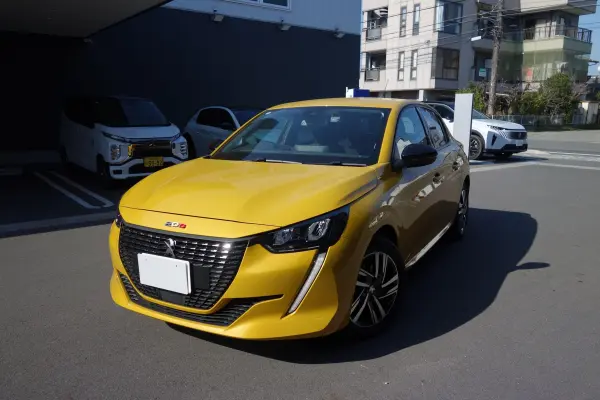 Peugeot 208 Allure Certified Used Car 1-Year Warranty Genuine Navigation Digital Terrestrial TV Drive Recorder ETC Automatic Emergency Braking LED Headlights Backup Camera CarPlay & Android Auto ACC (Yellow) — thumbnail 1