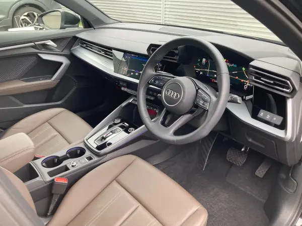 Audi A3 Sportback S Line 1st Edition Audi Certified Used Car Brown Leather One Owner Navigation Package Convenience Assistance Package Backup Camera TV Smartphone Interface Power Seats Seat Heater (Mythos Black Metallic) — photo 9