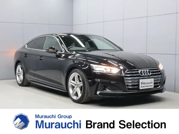 Audi A5 Sportback 40 TFSI Sport LED Headlights Virtual Cockpit Radar Cruise Half Leather Seat Heater ETC Full-Seg TV Drive Recorder Surround Camera Blind Spot Electric Rear Gate Service Records Spare Key Included (Mythos Black Metallic)