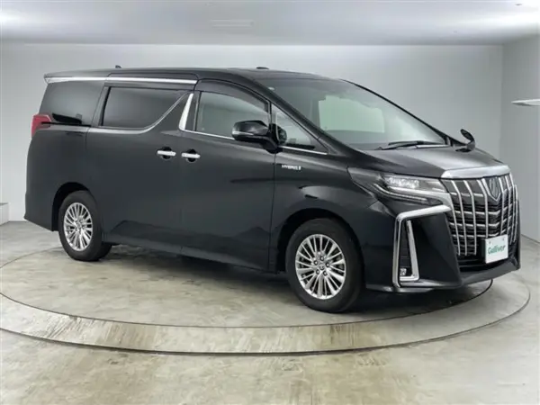 Toyota Alphard Hybrid 2.5 SR E-Four 4WD Non-Smoking Twin Moon Roof Genuine 9-inch Display Audio Genuine Flip-Down Monitor Built-in ETC 2.0 Accessory Socket Digital Inner Mirror Radar Cruise Control (Black)