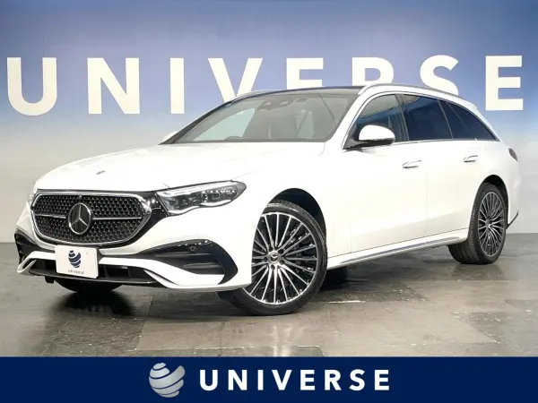 Mercedes-Benz E-Class Wagon E300 Wagon Exclusive AMG-L (ISG) Digital Interior/Leather Exclusive Package Radar Safety MBUX Superscreen Full-Seg TV 360-Degree Camera Burmester Air Suspension 3D Cockpit Display (Opalite White (M)) — thumbnail 1