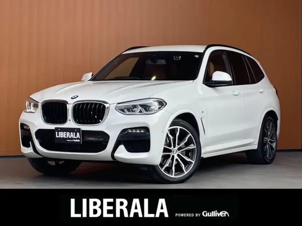BMW X3 xDrive20d M Sport Diesel Turbo 4WD Highline PKG Brown Leather Genuine 20-inch AW Navi TV CarPlay Bluetooth 360 Camera Head-Up Display Hands-Free Tailgate ACC LKA BSM All-Seat Heater Power Seat Wireless Charge Paddle Shift (Alpine White) — thumbnail 1