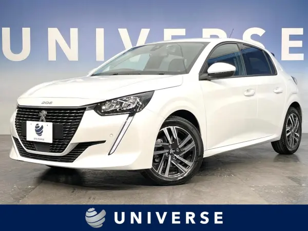 Peugeot 208 Allure with Apple CarPlay, Radar Cruise Control, Genuine 16-inch Alloy Wheels, Genuine Navigation, Rear Camera, Side Camera, Half Leather Seats, LED Headlights, Active Safety Brake, Smart Key (Pearl White) — thumbnail 1