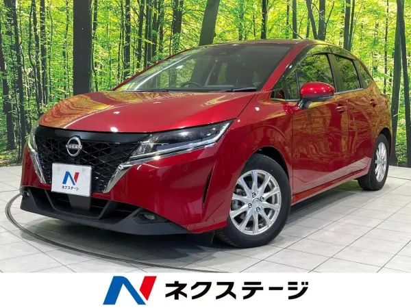 Nissan Note 1.2 S with Factory 9-inch Navigation, 360 Camera, Collision Mitigation System, Blind Spot Monitor, Clearance Sonar, Auto High Beam, LED Headlights, Full-Seg TV, ETC (Garnet Red (CP)) — thumbnail 1