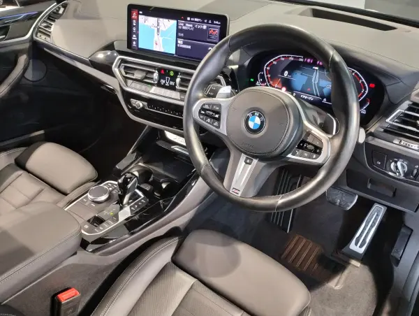 BMW X3 xDrive20d M Sport Diesel Turbo 4WD Harman Kardon Black Leather Seat Air Conditioning Seat Heater Genuine 20AW Head-Up Display Genuine HDD Navigation Surround View Camera Obstacle Sensor Rear Adjustment Adaptive Cruise Control Paddle Shift Former Rental (Black Sapphire Metallic) — photo 8