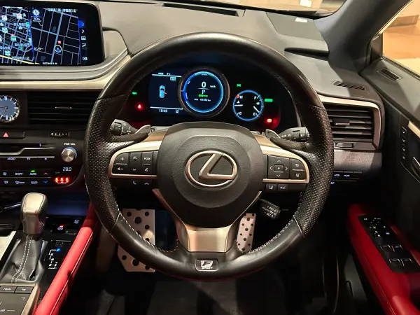 Lexus RX450h F Sport 4WD Panoramic Roof Mark Levinson Panoramic View Monitor Second Power Seat Front/Rear Seat Heater Roof Rail Genuine Leather Seat Seat Ventilation Steering Heater HUD Triple Full LED Headlamp (Graphite Black Glass Flake (223)) — photo 7