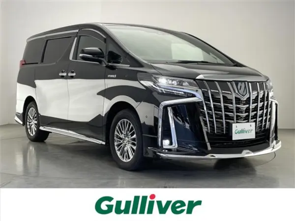 Toyota Alphard Hybrid 2.5 Executive Lounge S E-Four 4WD with Maker Navigation, Modellista Aero, W Moonroof, Rear Entertainment, Parking Assist, JBL, All-Around View Monitor, Digital Inner Mirror, DVD, Air Seats, BSM, Dashcam, ETC, Collision Mitigation, Adaptive Cruise Control, Non-Smoking Car (Black)