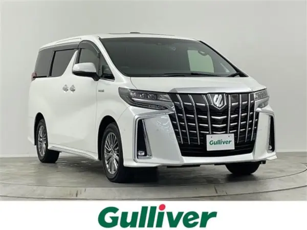 Toyota Alphard Hybrid 2.5 Executive Lounge S E-Four 4WD Non-Smoking Genuine 10-inch Navi SR Rear Seat Monitor JBL 360° Black Leather Both Side Power Heated/Cooled Seats Power Ottoman Digital Mirror Collision Mitigation Adaptive Cruise Control ETC2.0 100V Power Outlet CD DVD Power Trunk (White Pearl Crystal Shine)