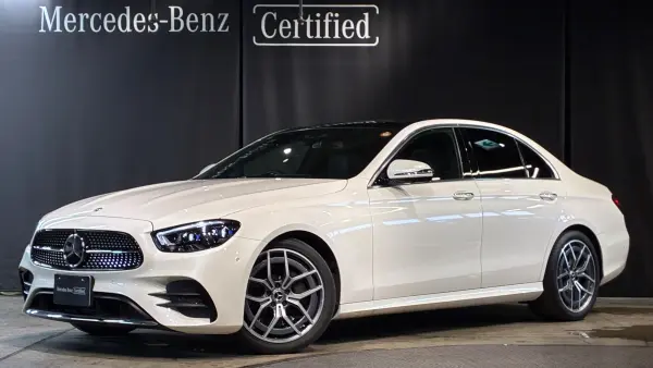 Mercedes-Benz E-Class E220d Sport (with ISG) Diesel Turbo MP202302 Diamond White AMG Line Burmester Surround Apple CarPlay Air Balance Package 20-inch AW Panoramic Sliding Roof — thumbnail 1