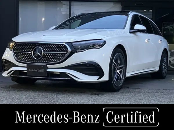 Mercedes-Benz E-Class Wagon E200 Avantgarde AMG Line Package (ISG equipped model) MP202501 Digital Interior P/Leather Exclusive P/Advanced P/Nappa Leather: Black/Seat Heater/Seat Cooler MBUX Hyperscreen/Panoramic Sliding Roof/Burmester 4D Sound (Polar White)