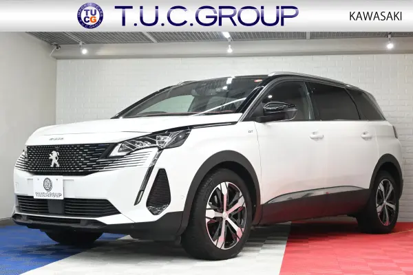Peugeot 5008 GT BlueHDi Red Nappa Diesel Turbo Special Edition Late Model P-Stop ACC Red Leather Panoramic Sunroof Genuine Touchscreen CarPlay BT Audio & Phone 360 Vision Genuine 18-inch AW LED Lights 2-Year Warranty (Pearl White) — thumbnail 1
