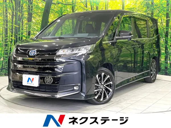Toyota Noah 1.8 Hybrid S-Z Non-Smoking Car 14-Type Rear Seat Monitor Genuine 10.5-inch Navigation Backup Camera ETC Both Side Power Doors Power Rear Gate Rear Auto Air Conditioning Front and Middle Row Seat Heaters Safety Sense Radar Cruise Corner Sensors (Attitude Black Mica) — thumbnail 1