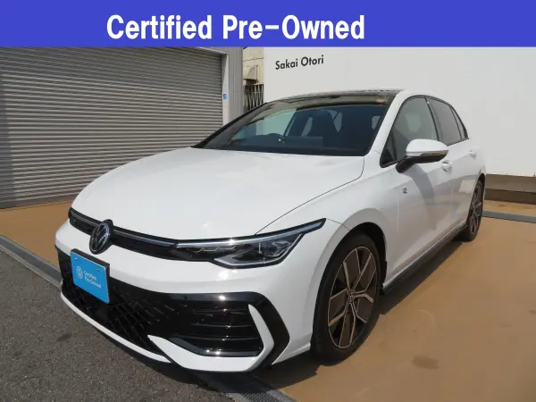 Volkswagen Golf TDI R-Line Diesel Turbo 8.5 One-Owner Company Car Non-Smoking DiscoverPro App-Connect (Apple CarPlay Android Auto) TechP (Dynamic Cornering Light, Dynamic Light Assist, Around View Monitor, IQ.LIGHT) (Pure White Black Two-Tone) — thumbnail 1