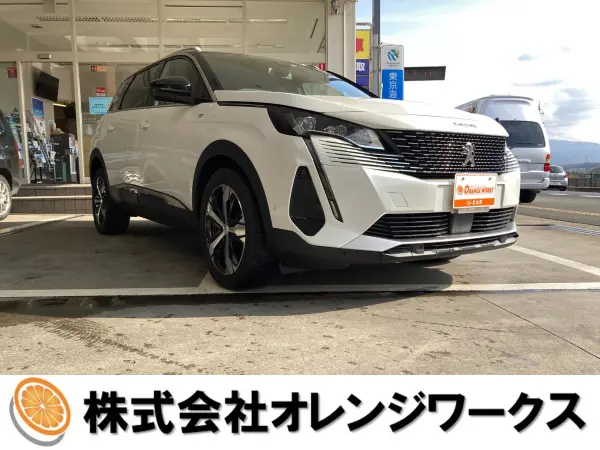 Peugeot 5008 GT One-Owner Non-Smoker Car Genuine Navi Back Camera Sunroof Front Side Back Camera Power Seat Smart Key Power Rear Gate (White) — thumbnail 1