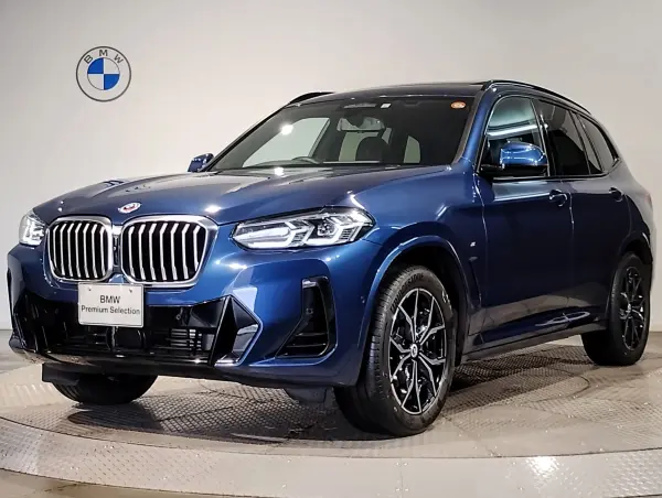 BMW X3 xDrive20d M Sport Diesel Turbo 4WD Select Package Harman Kardon Sound Black Leather Seats Active Ventilation Steering Heater Panoramic Sunroof Surround View Camera Full-Seg TV 19-inch AW Wireless Charging (Phytonic Blue Metallic)