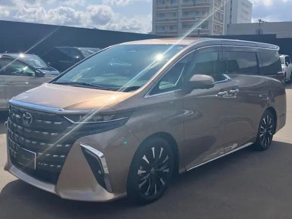 Toyota Alphard Hybrid 2.5 Executive Lounge E-Four 4WD Right-Hand Drive / Precious Leoblond / One Owner / Signature Illuminated Blade / Toyota Team Mate / Dual Moonroof / Universal Step / 360° Camera / ETC 2.0 / Front & Rear Drive Recorder / JBL Sound / Genuine Navigation / TV (Precious Leoblond) — thumbnail 1