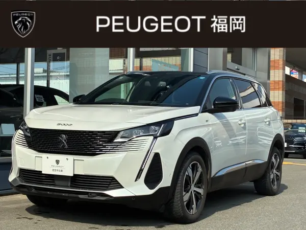 Peugeot 5008 GT BlueHDi Diesel Turbo Certified Used Car 3-Row 7-Seater 2.0 Diesel Turbo 8-Speed AT Sunroof Navi/TV ETC Heated Memory Power Seats Active Cruise Control Backup Camera Auto High Beam LED Power Tailgate (Pearl White) — thumbnail 1