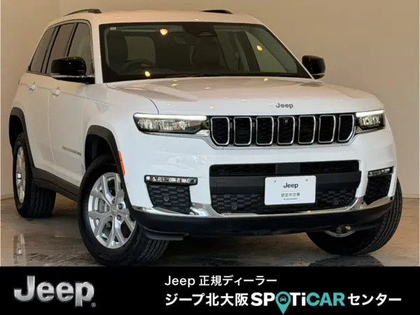 Jeep Grand Cherokee Limited 4WD Leather Seats LED Lights Backup Camera Adaptive Cruise Control Seat Heater & Cooler Steering Heater Genuine Navigation ALPINE Speakers Apple CarPlay Genuine 18-inch AW One Owner Certified Used Car Warranty Included (Bright White Clear Coat) — thumbnail 1