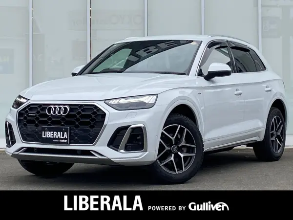 Audi Q5 40 TDI Quattro S Line Diesel Turbo 4WD Matrix LED Headlights Genuine Navigation Apple CarPlay Android Auto USB Bluetooth BSM Lane Keep Assist 360° Camera Drive Recorder ETC Black Semi-Leather Seats (Glacier White Metallic) — thumbnail 1