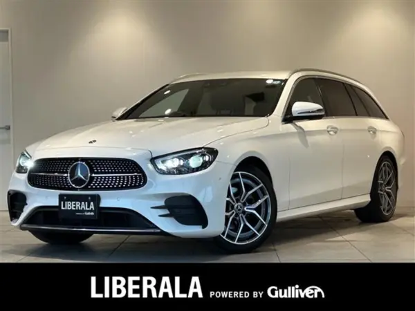 Mercedes-Benz E-Class Wagon E200 Sport (BSG Model) AMG Line Interior Package Exclusive Package Burmester Sound Head-Up Display Blind Spot Monitor CarPlay Wireless Device Charger Genuine Navigation Full-Seg TV Push Start (Diamond White) — thumbnail 1