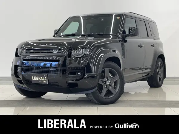 Land Rover Defender 110 X Dynamic SE 3.0L D300 Diesel Turbo 4WD Panoramic Glass Sunroof MERIDIAN Air Suspension Pack IntelliSafe ACC Black Leather Seat Seat Heater Genuine Navigation Apple CarPlay 360-Degree Camera Full-Seg TV Genuine 20-Inch AW LED Headlights One Owner (Santorini Black Metallic) — thumbnail 1