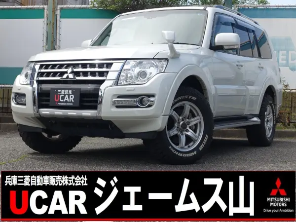 Mitsubishi Pajero 3.2 Long Final Edition Diesel Turbo 4WD 700 Limited Edition Electric Sunroof Black Leather Seats Rear Diff Lock Panasonic Memory Navigation Backup Camera Kakimoto Modified Muffler URBANSPORTS 17-inch AW Front and Rear 2-Camera Drive Recorder (Warm White Pearl)
