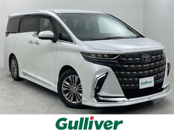 Toyota Alphard Hybrid 2.5 Z E-Four 4WD Modellista Full Aero Moon Roof Genuine 14-inch DA Flip-down Monitor Universal Step Drive Recorder ETC2.0 Digital Inner Mirror Power Seat Seat Heater Air Seat LED Headlight (Platinum White Pearl Mica) — thumbnail 1