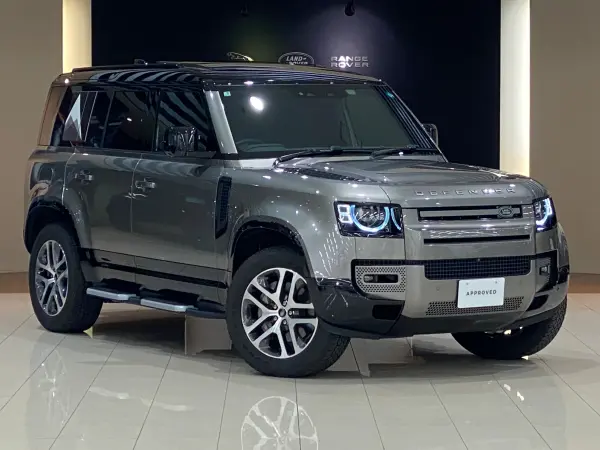 Land Rover Defender 110 X-Dynamic SE 3.0L D350 Diesel Turbo 4WD HAKUBA EDITION 75 Limited Edition 5-Seater Air Suspension Sliding Open Sunroof Fixed Side Steps 20AW 3-Zone AC Digital Mirror Soft Close Tail Door Privacy Glass Body Color Spare Wheel Cover (Silicon Silver M / Black Roof)