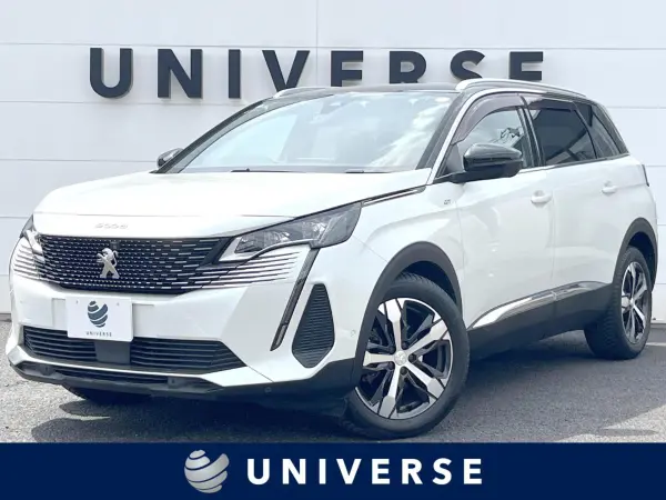 Peugeot 5008 GT BlueHDi Red Nappa Diesel Turbo Special Edition Red Nappa Leather Seat Panoramic Sunroof Apple CarPlay Full Seg 360 Degree Vision Adaptive Cruise Power Seat Seat Heater Genuine 18 Inch AW ETC Non-Smoking Car (Pearl White) — thumbnail 1